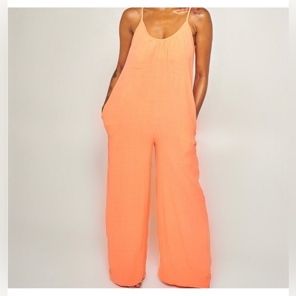 NWOT ADORA ORANGE JUMPSUIT (S)